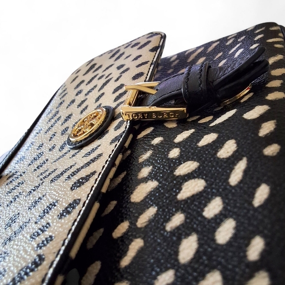 Tory Burch Robinson Animal Dot Printed Leather Crossbody Bag - Picture 10 of 16